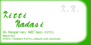 kitti nadasi business card